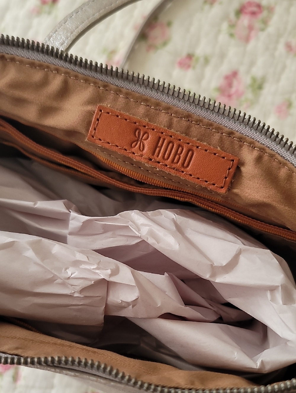 HOBO Crossbody Metallic Leather Bag - Picture 8 of 8